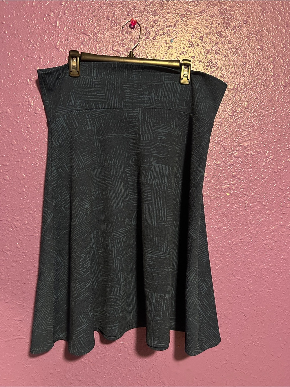 LuLaRoe Blue A-Line Skirt with Subtle Pattern